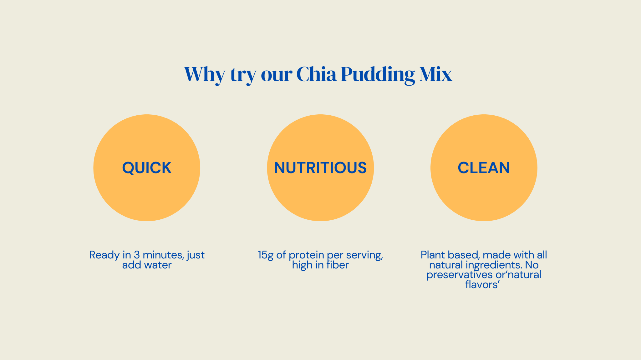 Try our chia pudding mix, it’s quick, nutritious and has wholesome ingredients